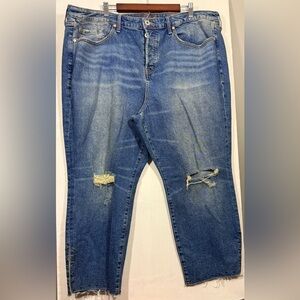 Torrid Women’s Size 22s Relaxed Fit Distressed Blue Jeans